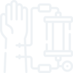 line icon of dialysis treatment