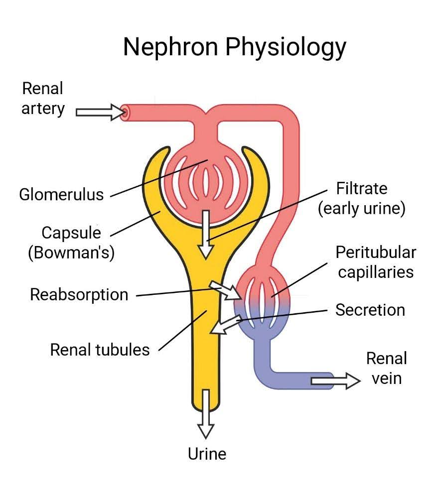 Illustration of Nephron Physiology