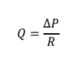 Q = ∆P/R